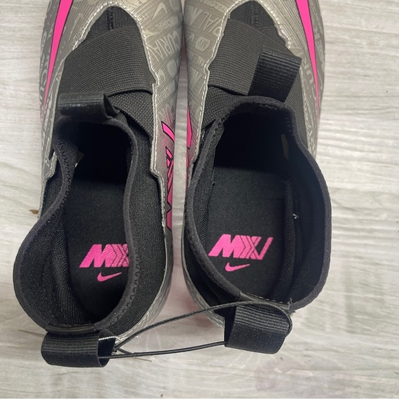Nike Zoom Mercurial Superfly 9 Silver Pink Girl’s Soccer Cleats Size 5.5Y New - Picture 6 of 10